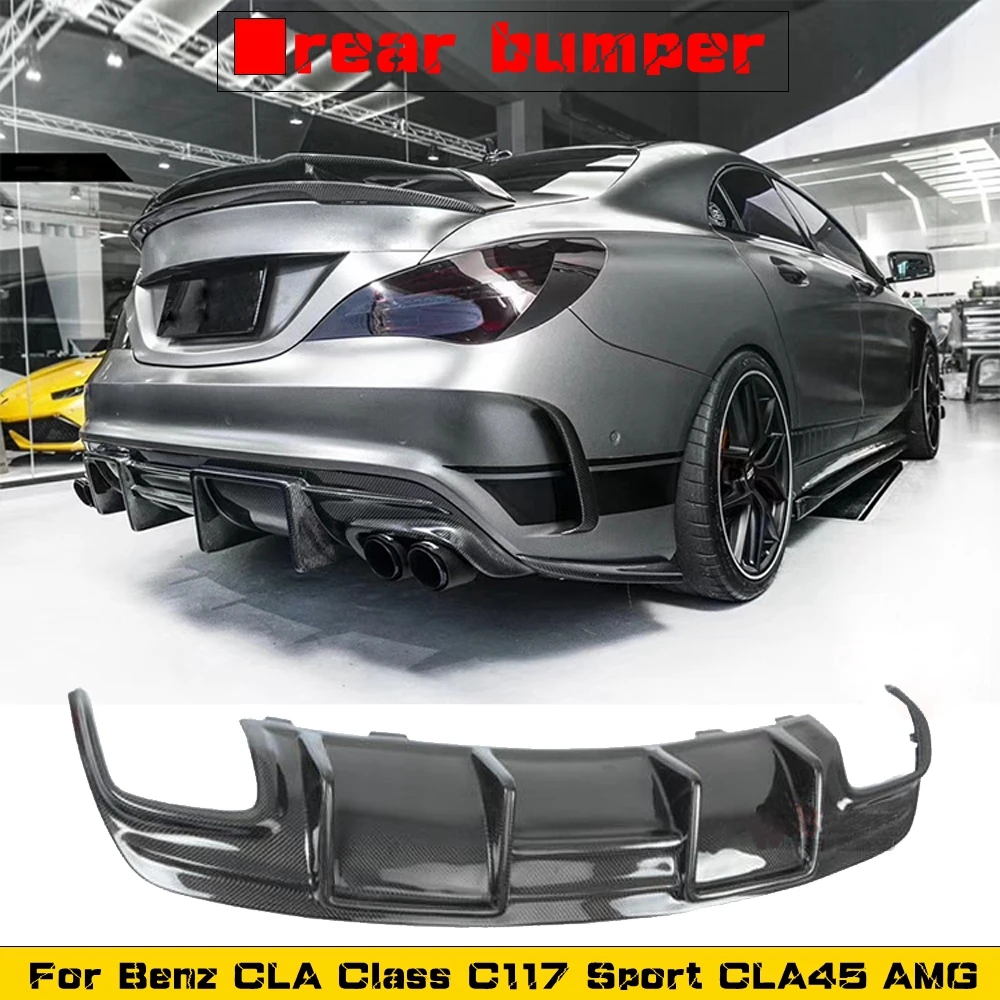 Задний диффузор из углеродного волокна для Mercedes Benz CLA Class C117 W117 Sport CLA45 бампер AMG Lip
