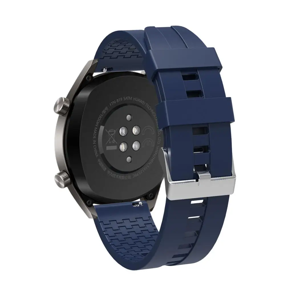 Ремешок силиконовый для часов Huawei watch GT2 samsung Gear S3 active 2 Amazfit GTR 22 мм 20 | Наручные часы