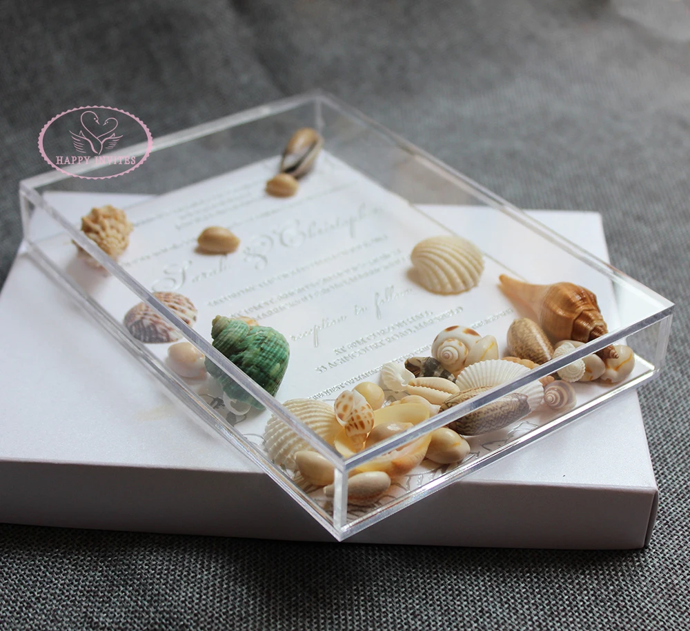 Бесплатная доставка HI4082 фантастическая акриловая коробка приглашение с