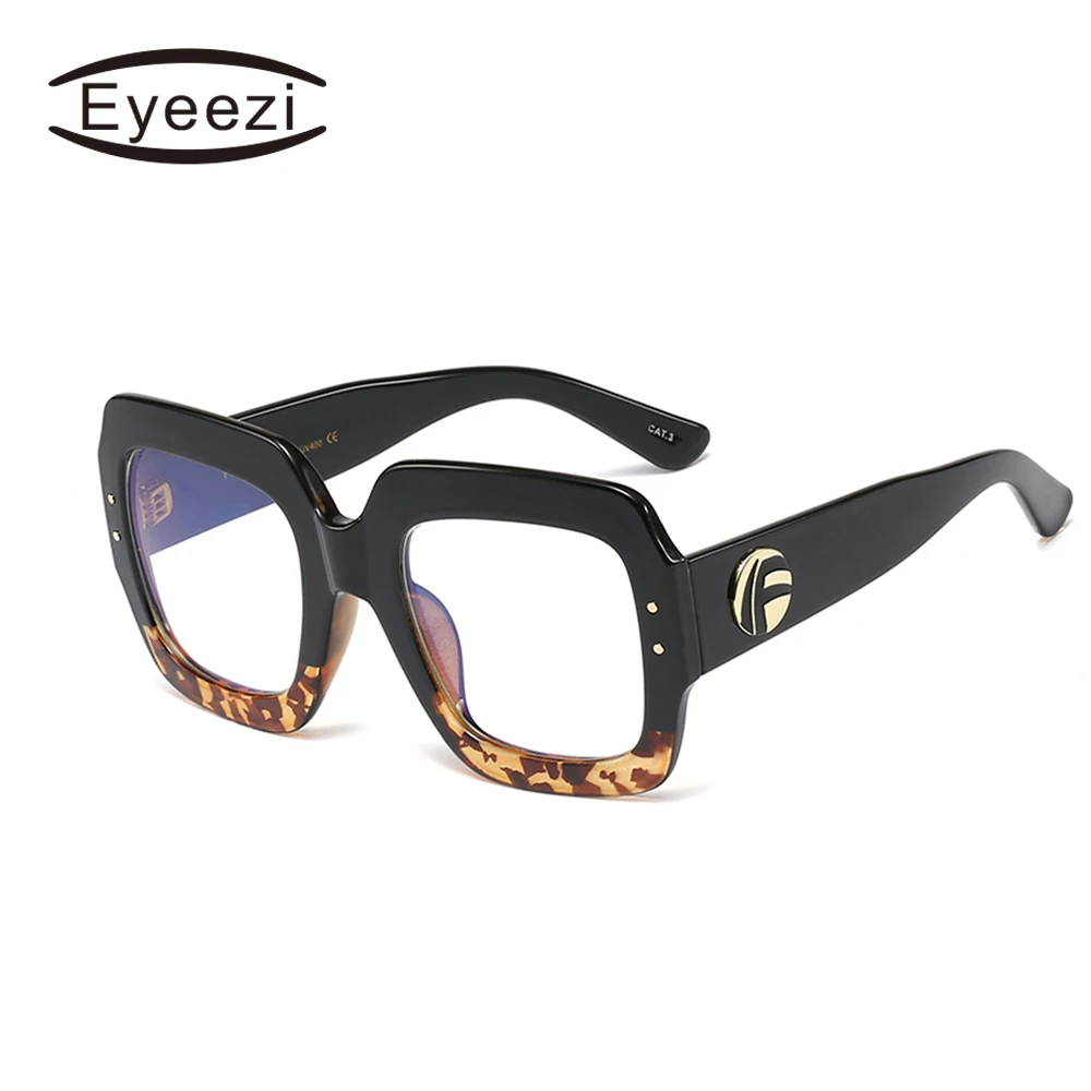 

Очки оверсайз квадратные для мужчин и женщин, Модные оптические аксессуары для работы за компьютером, с защитой от сисветильник