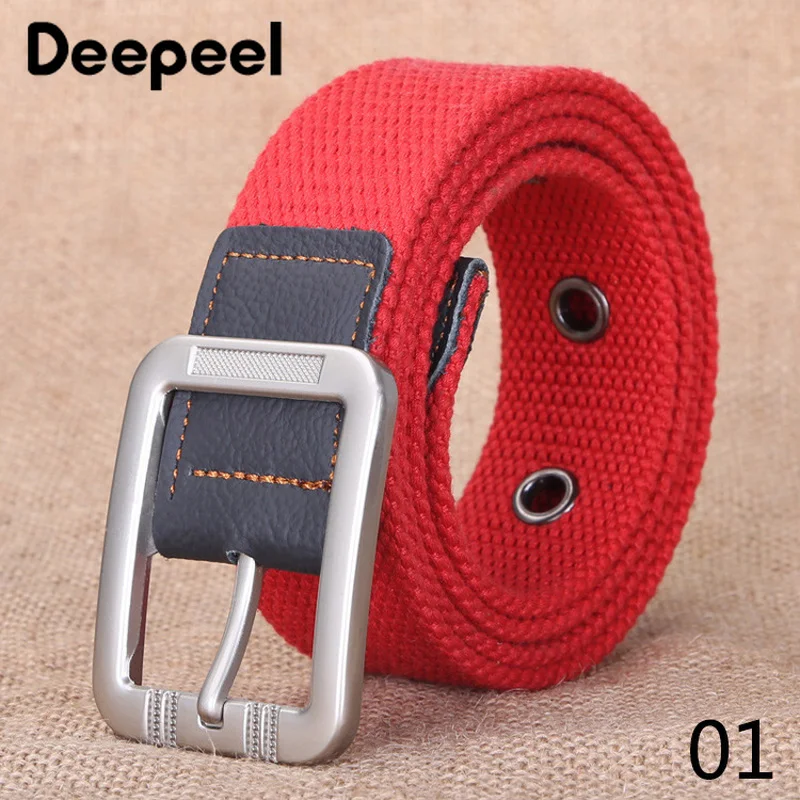 Deepeel 3 8*100/110/125 см из парусины тканые Ремни Для мужчин сплав ратение на ремешке с