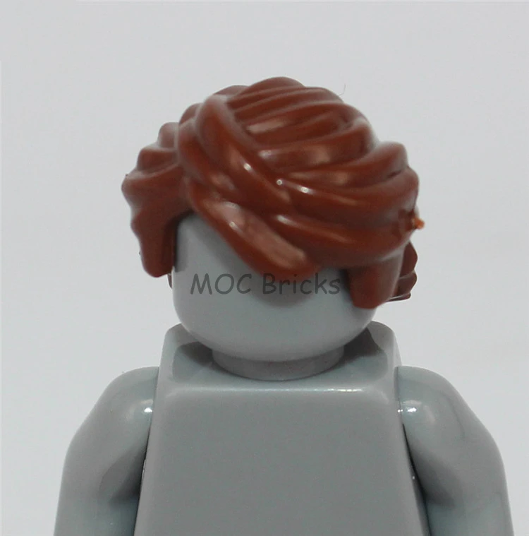 1004A 10 шт./лот кубики Moc DIY фигурки части мужские волосы Мини Аксессуары для кукол развивающие строительные блоки игрушки для детей рождественские подарки - Цвет: 1004A