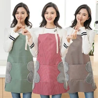 1pc kitchen wipeable apron side wipes waterproof anti oil adjustable oxford cloth big pocket apron home cooking kitchen tool
