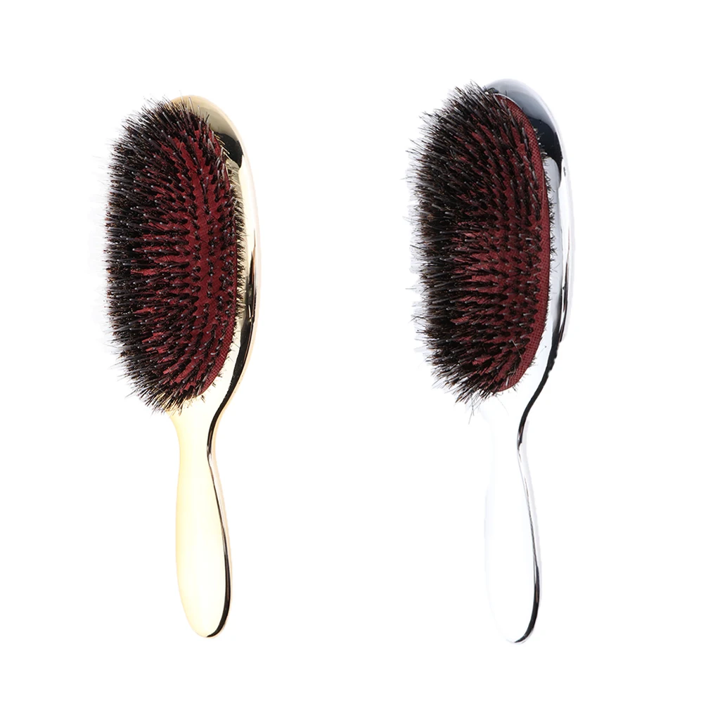 

Men Boar Hair Nylon Bristle Beard Mustache Hand Handle Detangler Comb