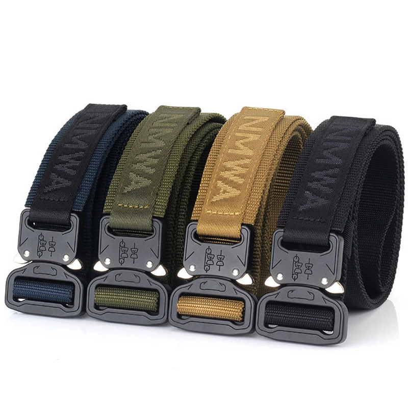 Ремень HSSEE с быстросъемной пряжкой спортивный зелёный нейлоновый пояс