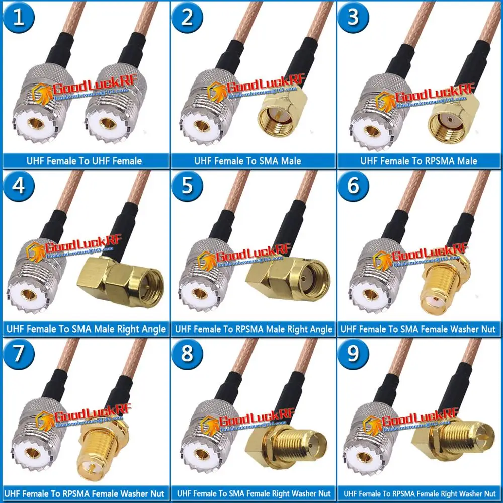 1 шт. PL259 SO239 PL-259 SO-239 UHF Female to SMA уплотнительное кольцо гайка крепления коаксиальный