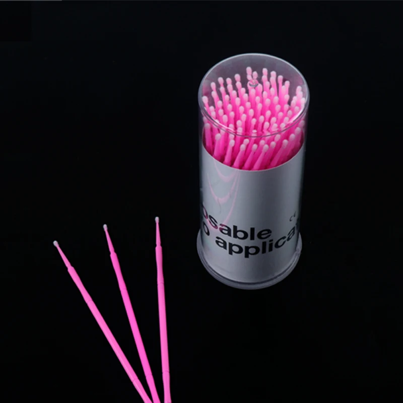 100 шт одноразовые ватные тампоны для ресниц кисти бровей чистящие инструмент