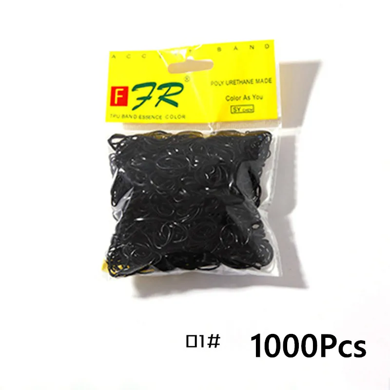1000pcs 01 200/1000 шт милые цветные кольца для девочек, Одноразовые эластичные резинки для волос, резинка для хвоста, резинки для волос, Детские аксессуары для волос - Цвет: 1000pcs 01