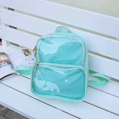 1 Прозрачные женские рюкзаки Itabags Harajuku рюкзак Водонепроницаемый Kawaii прозрачная сумка для школы подростка Девочки сумки через плечо - Цвет: 1