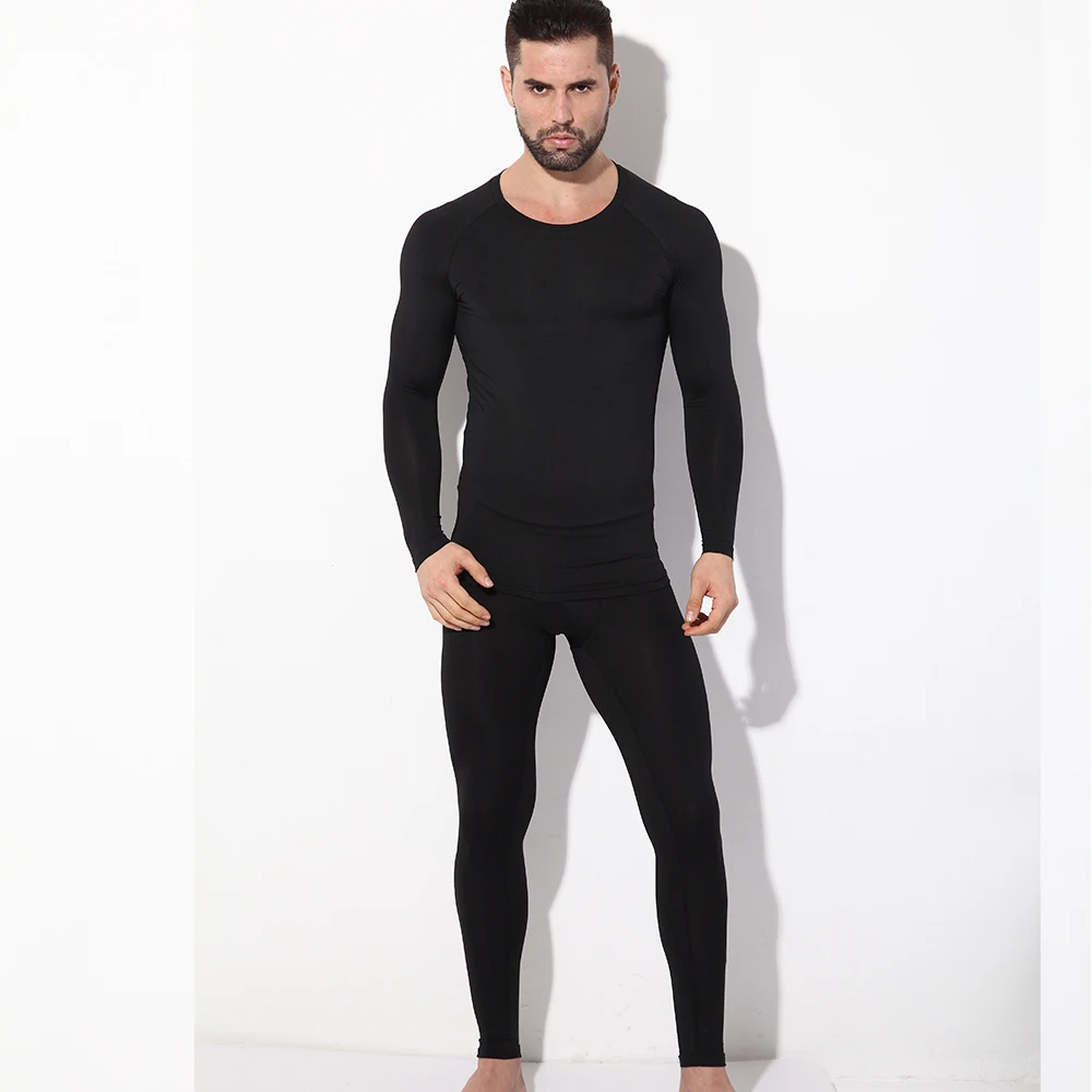 Base Layer Breathable Underwear Compression Pants Shirt Sets Cycling Clothes Stretch Tights Long Johns Sportswear Fitness Men