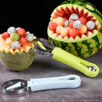 stainless steel fruit carving knife three piece set fruit platter tool ball digger set watermelon ball digging spoon suit