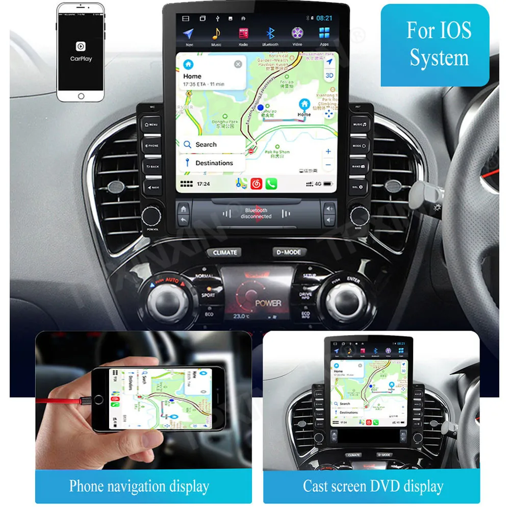 6 + 128 для Toyota highlander 2008 Tesla автомобильный мультимедийный плеер Android беспроводной