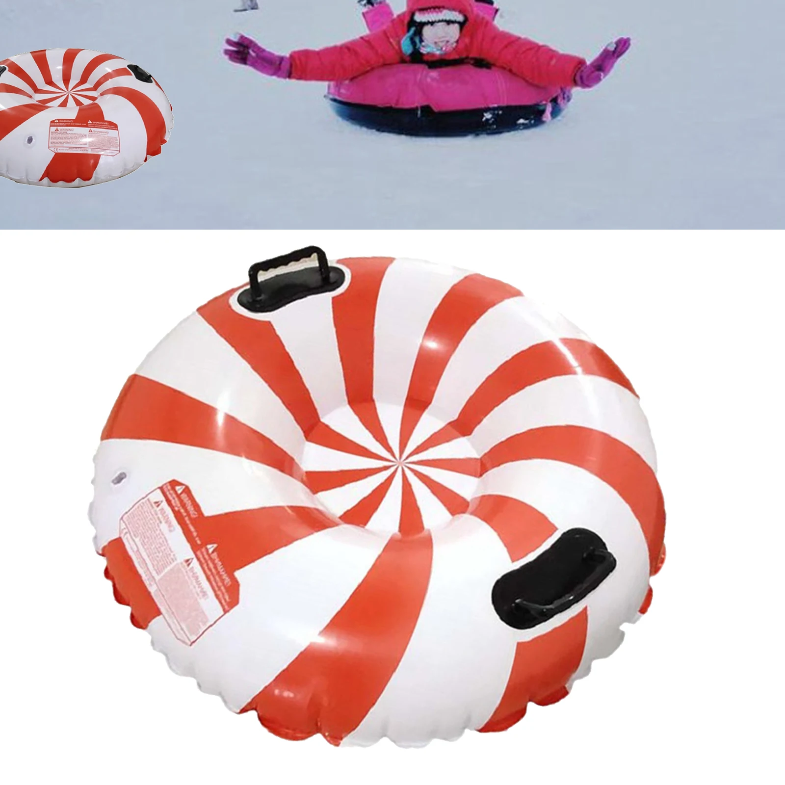

Winter Snow Tube Inflatable Snow Sled Highly Tolerant Abrasion Floated Grass