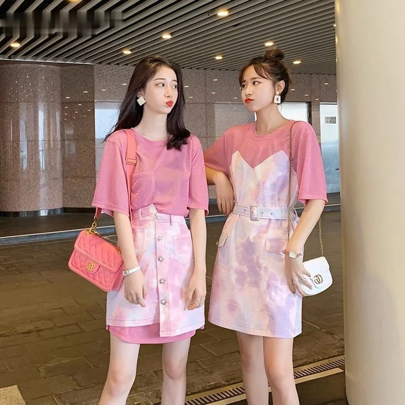 

Летняя Новинка Y2k, модная Милая стильная Радужная юбка для девушек и сестер, шифоновая юбка выше колена в стиле преппи для детей 18-35 лет