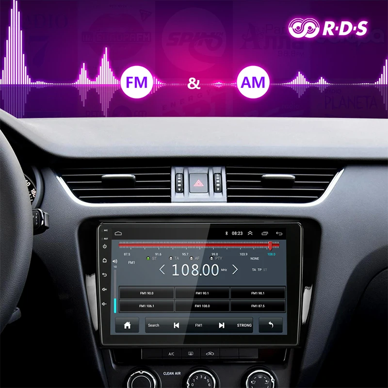 Автомагнитола Jansite на Android 10 дюймов для Skoda Octavia 3 2014 2018 4G RDS 2.5D IPS сенсорный экран