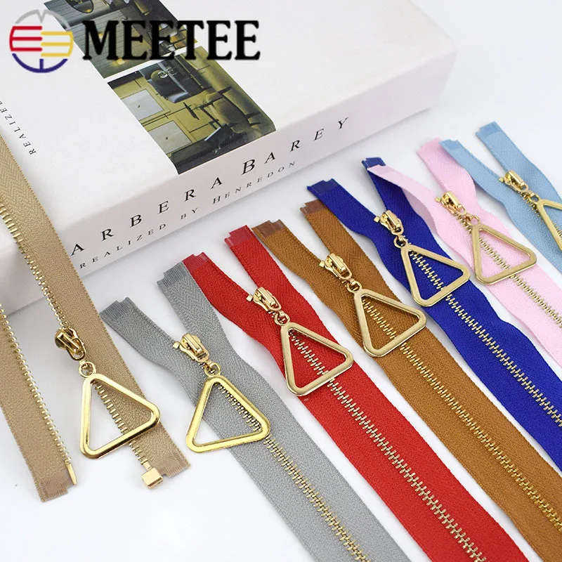Meetee 2/5 шт 3#70 см с металлическими заклепками; туфли-лодочки на молнии, Fermeture застежкой-молнией A Coudre с открытым концом застёжка-молния для шитья DIY аксессуары для одежды KY2135