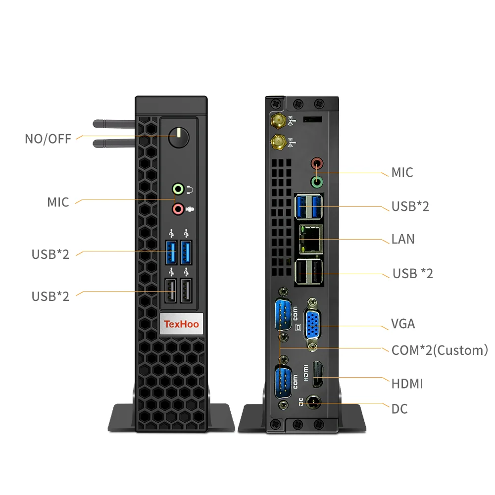 TexHoo Mini PC Gaming Computer Intel Core i7 11370H i5 13500H Processor ITX Windows 11 Pro 10 System Unit DDR4 NVMe Brand New images - 6