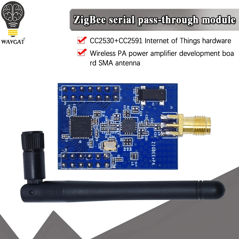 

ZigBee Conversion Serial port TTL uart Wireless PA Module CC2530+CC2591 Power amplifier development board Internet of things