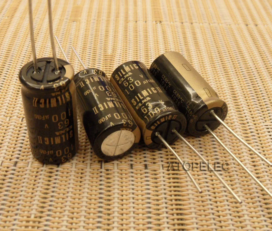 10 шт. новые электролитические конденсаторы ELNA SILMIC II 100 мкФ/63V HiFi Audio|audio hifi|audio