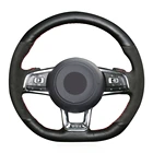 Черный нескользящий кожаный замшевый чехол для Volkswagen VW Golf 7 GTI Golf R MK7 VW Polo GTI Scirocco 2015 2016