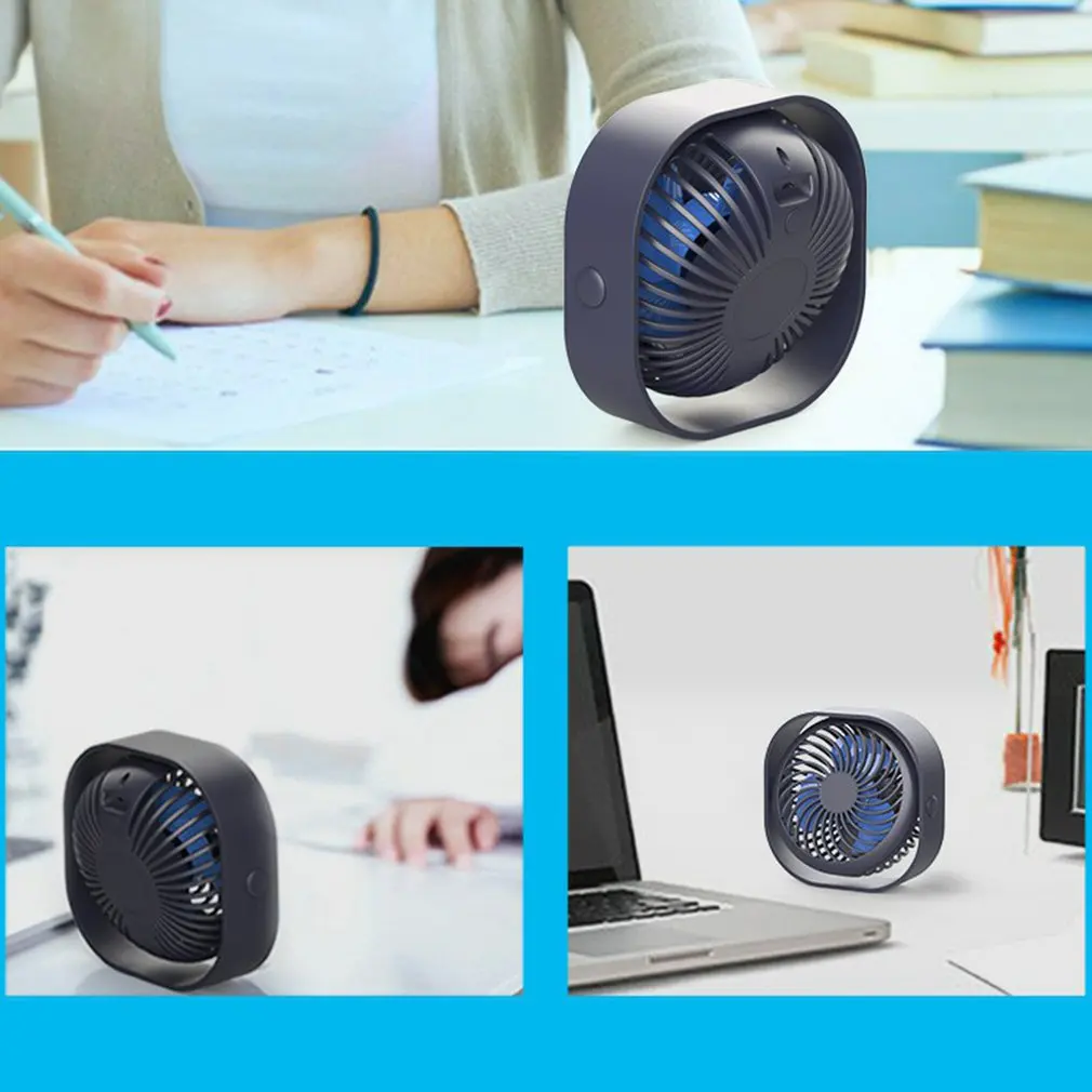 

Portable Cooling Desktop Fan 3 Speed With 360 Degrees Rotation USB Rechargeable Fan For Office Household Traveling