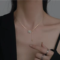 Elegant Black Camellia Necklace 4