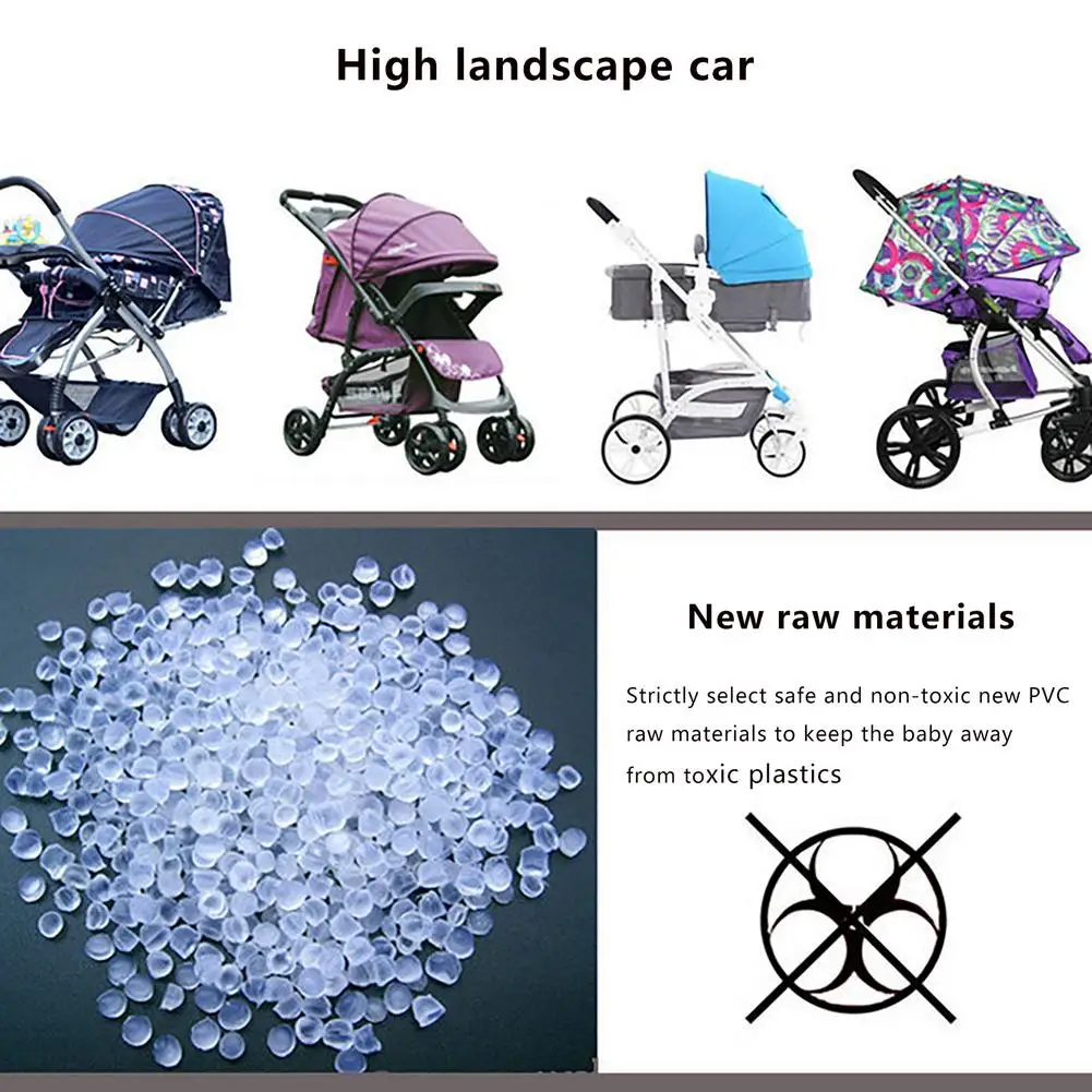 Jogging Stroller Rain Cover Universal High Transparent Baby Weather Shield With Zipper Opening Ultra-thin EVA For |