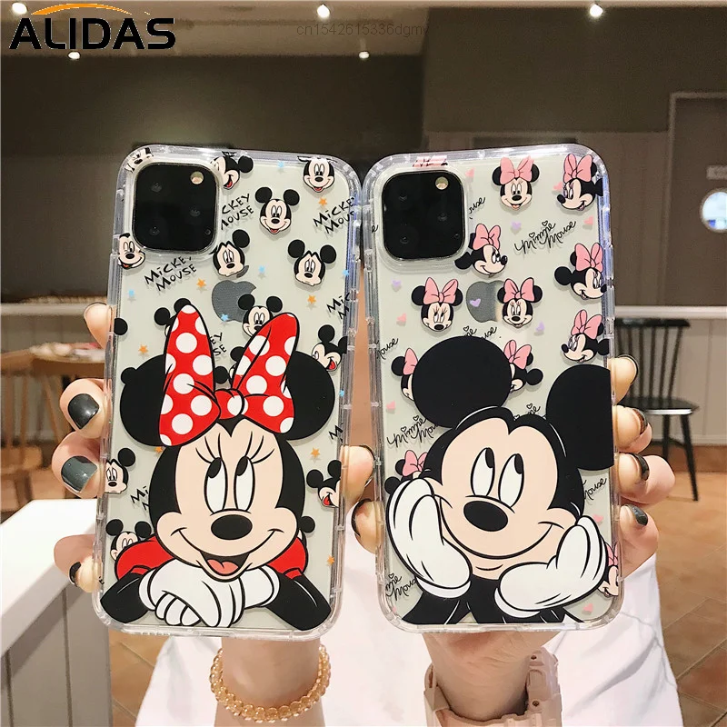 

Disney Mickey Minnie Mouse Cell Phone Case For IPhone 13 12 11 Pro Max X XS XR 6s 7 8plus Back Cover Y2k Aesthetic Trends Female