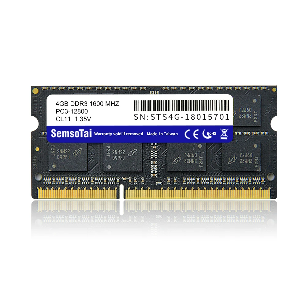 Для ноутбука DDR3 4 ГБ 8 1600 МГц RAM ddr3 чип памяти для PC3-12800 Sodimm | Компьютеры и офис