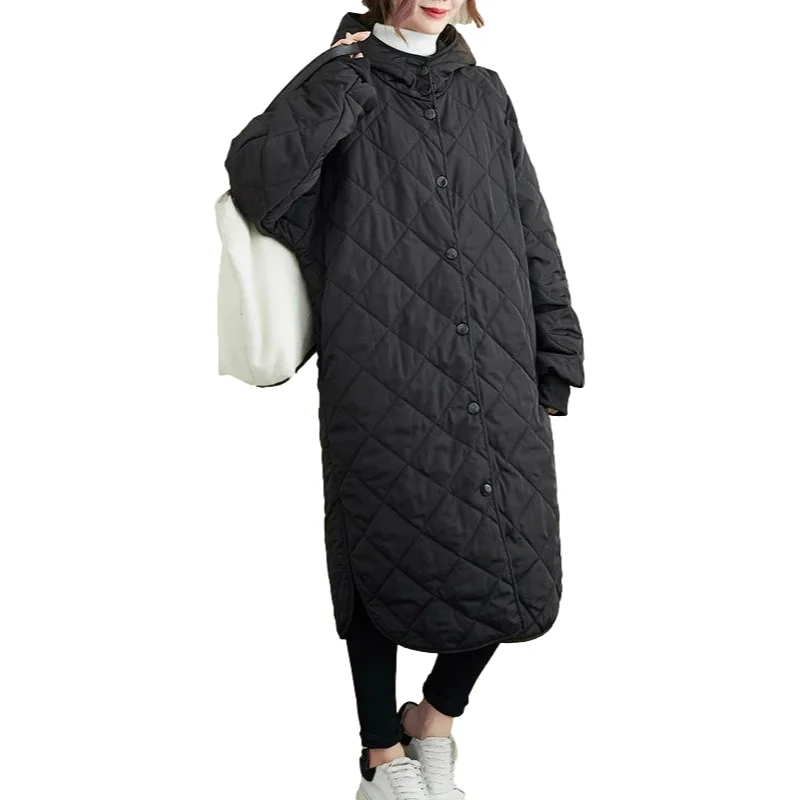 

Chaqueta Mujer Ladies Long Hooded Jacket Winter Coat Cotton Women Warm Female Winter Overcoat Thick Outerwear 2021 Fashion
