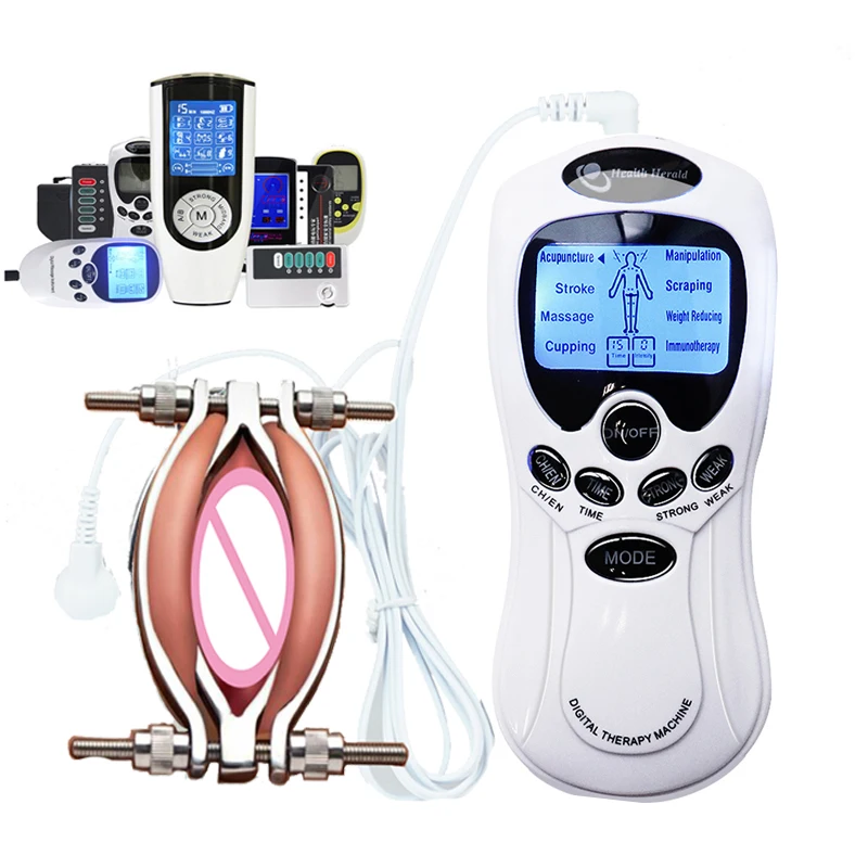 

Electro Shock Vaginal Stimulator Labia Clip G-Spot Clitoris Stimulator BDSM Bondage Pussy Clamp Medical Themed Sex Toy For Women