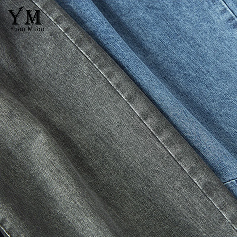 YuooMuoo/винтажные джинсы с подворотом и высокой талией 2019 женские повседневные