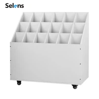 selens photo studio storage box removable solid wood multi grid background paper light stand background shelf storage cabinet