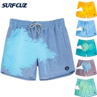 surfcuz color changing swim trunks summer magical beach swimwear temperature sensitive quick dry color change mens swim shorts