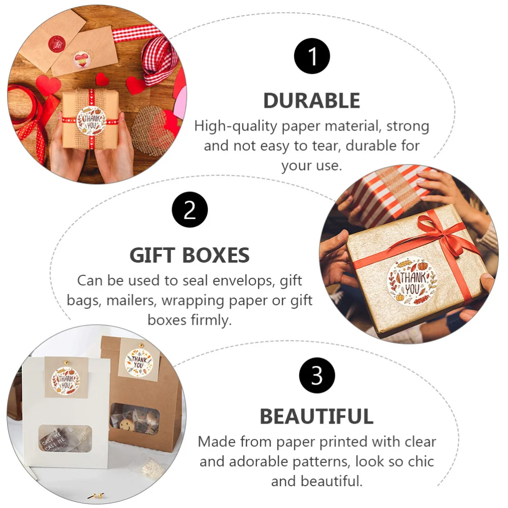 

500Pcs Thank You Gift Packaging Bag Mailers Labels Seal Sicker Decal Decoration