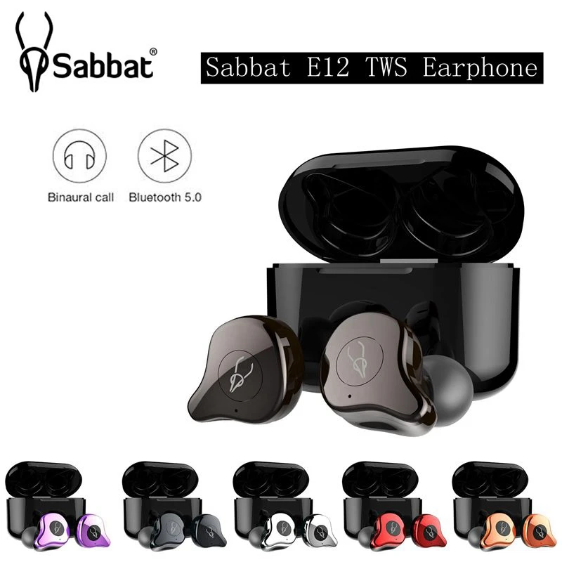 Sabbat E12 наушники вкладыши TWS bluetooth 5 0 Тип C/Беспроводной зарядки Hi Fi 4 Mic Шум снижение