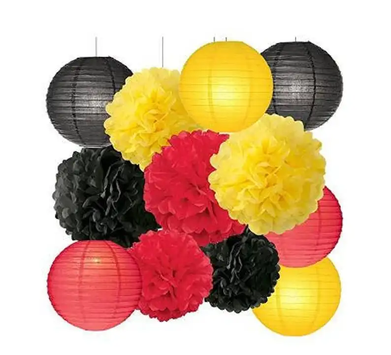 

Colorful Tissue Paper Pom Pom Honeycomb Ball Paper Lantern Tassels For Wedding Birthday Baby Shower Home Decoration Accessories
