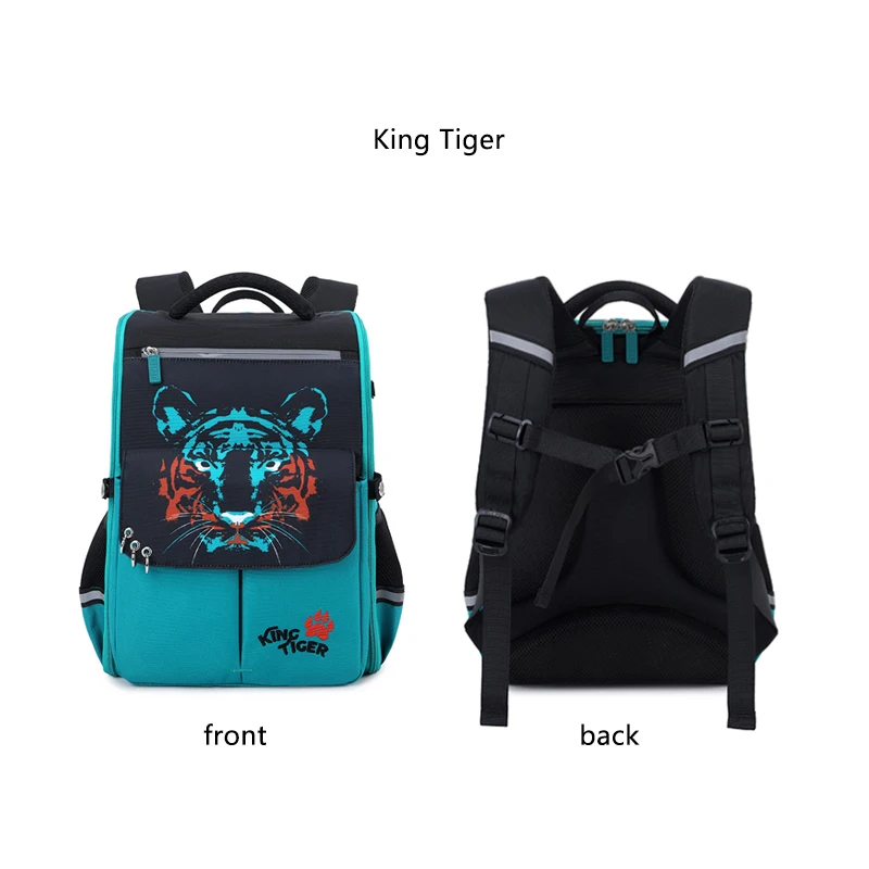 Drop Shipping Primary School Cool Boy School Bags Orthopedic Backpack for Kids Fashion Animal Pattern Waterproof Schoolbags