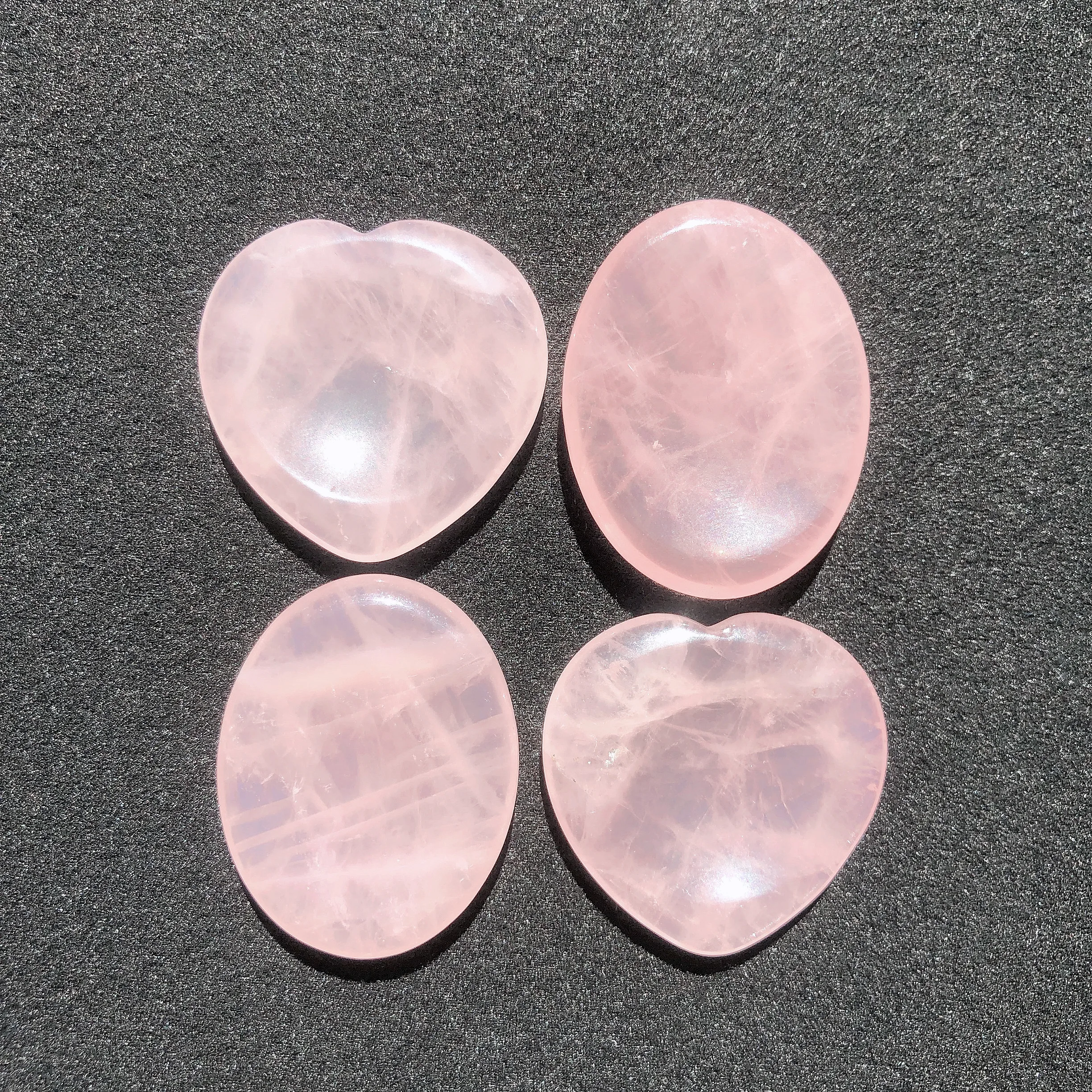 

AAAAA High Quality Natural Crystals Rose Quartz Worry Relax Stones Plate Energy Reiki Aquarium Decoration Accessories Gemstone
