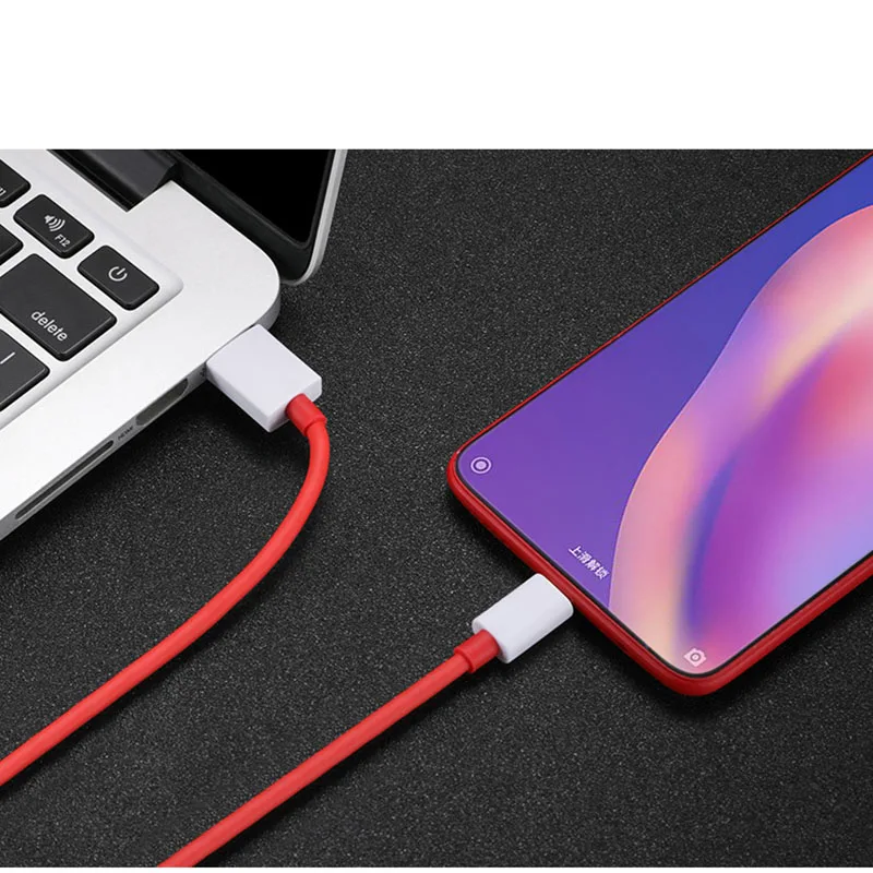 Оригинальный зарядный кабель Oneplus 7T Pro 6A быстросъемный USB типа C A plus 7 7t 6 6t 5 5t 3 t 100