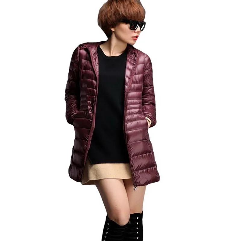 Новый Брендовая Дизайнерская обувь зимняя куртка для женщин длинные Белое