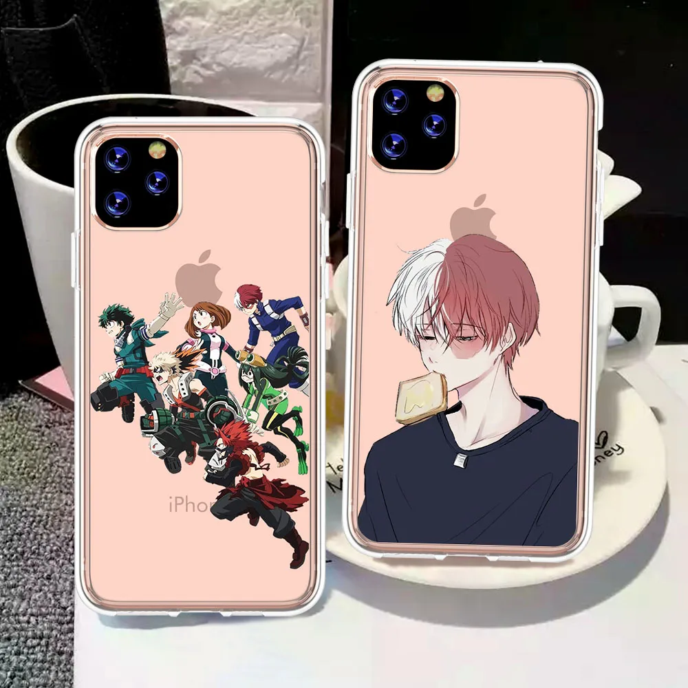 

Japanese Anime My Hero Academia deku Boku Transparent TPU Phone Case For iPhone 11 12 Pro Max 8 7 6 6S Plus XR X XS Max SE 2020