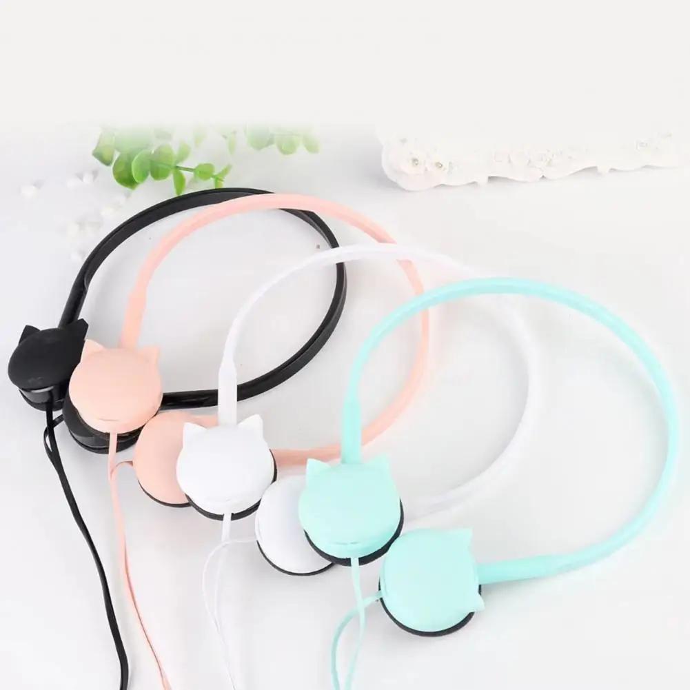 

Headset with Mic Wired Cartoon Design Stereo Music Headphones for Smart Phone Noise Cancelling Headphones