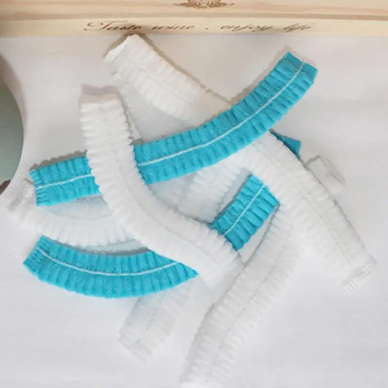 100 шт./100 * капюшон + 1 очки одноразовая сетка для волос буфеющая шапка нетканый