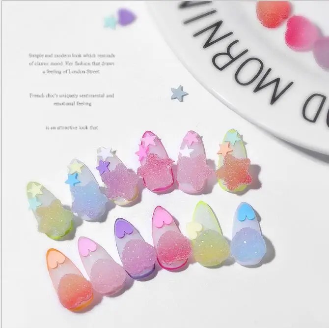 2020NEW! Candy Soft Sweets 3D Nail Art Decorations Jelly Sugar Heart Star Lovely Japanese Style Jewelry Manicure | Красота и здоровье