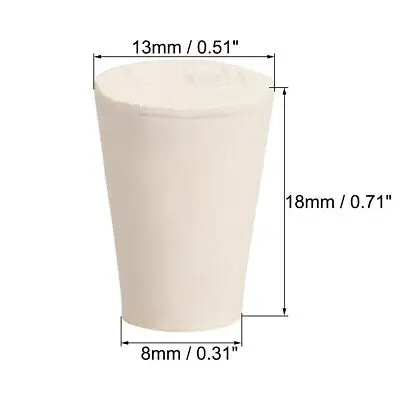 Белые конические формы твердые резиновые пробки для лабораторных пробок Размер