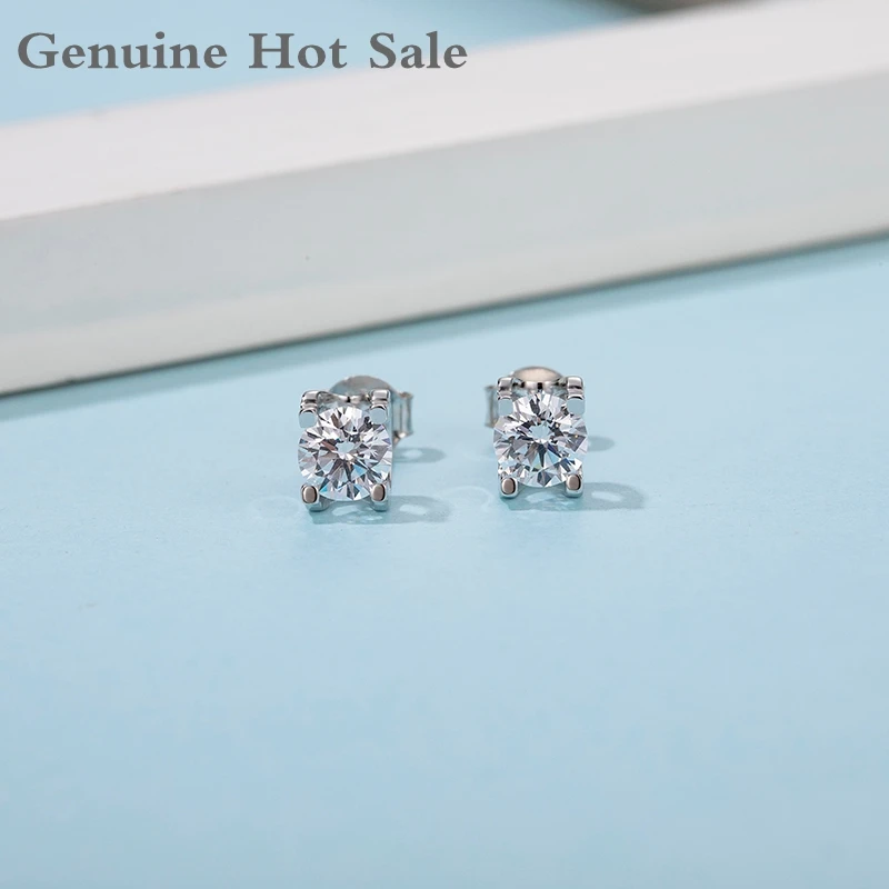 

Женские серьги из серебра 925 пробы, с муассанитом