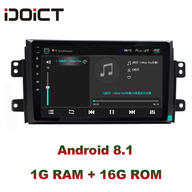 IDOICT Android 9 1 автомобильный DVD плеер GPS навигация Мультимедиа для Suzuki SX4 радио 2007-2013