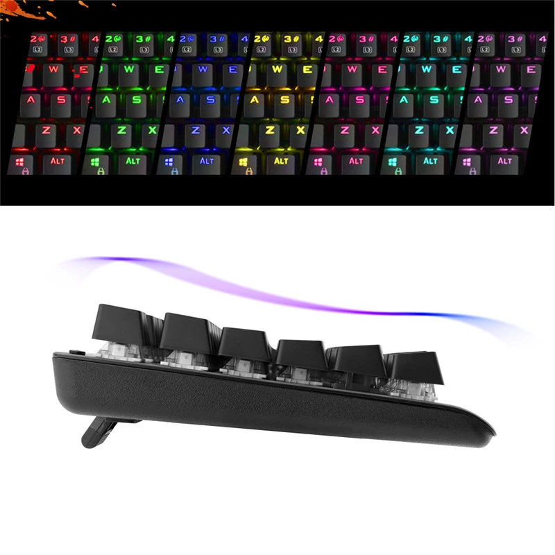 

Redragon SANI K581 Gaming Mechanical Keyboard Full 104 Keys USB Wired RGB LED Backlit Blue Switch For Teclado Gamer Computers PC