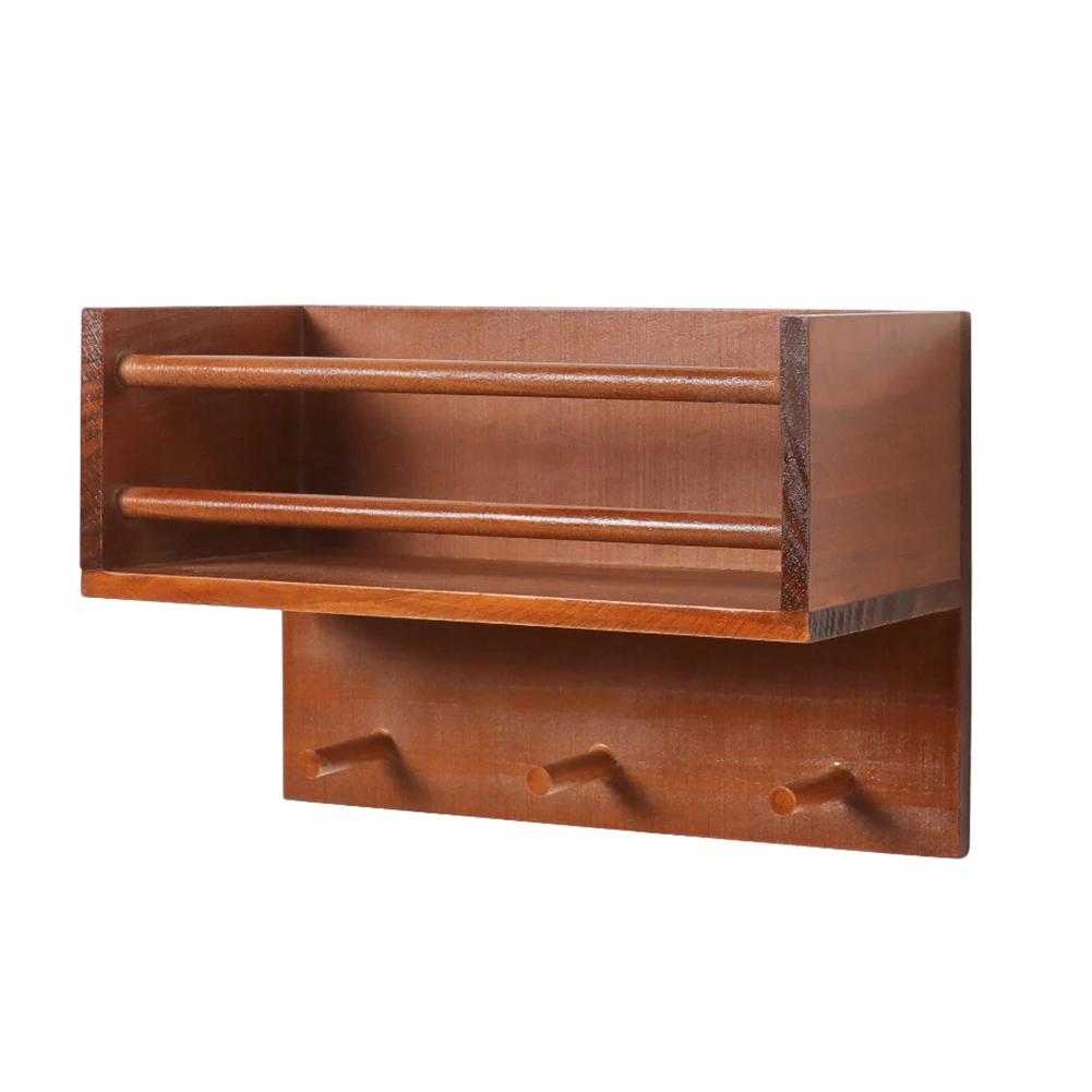 

Офис с 3 крючками для пальто настенный кухонный дисплей плавающая полка для прихожей гостиной прихожей ванной дома из массива дерева